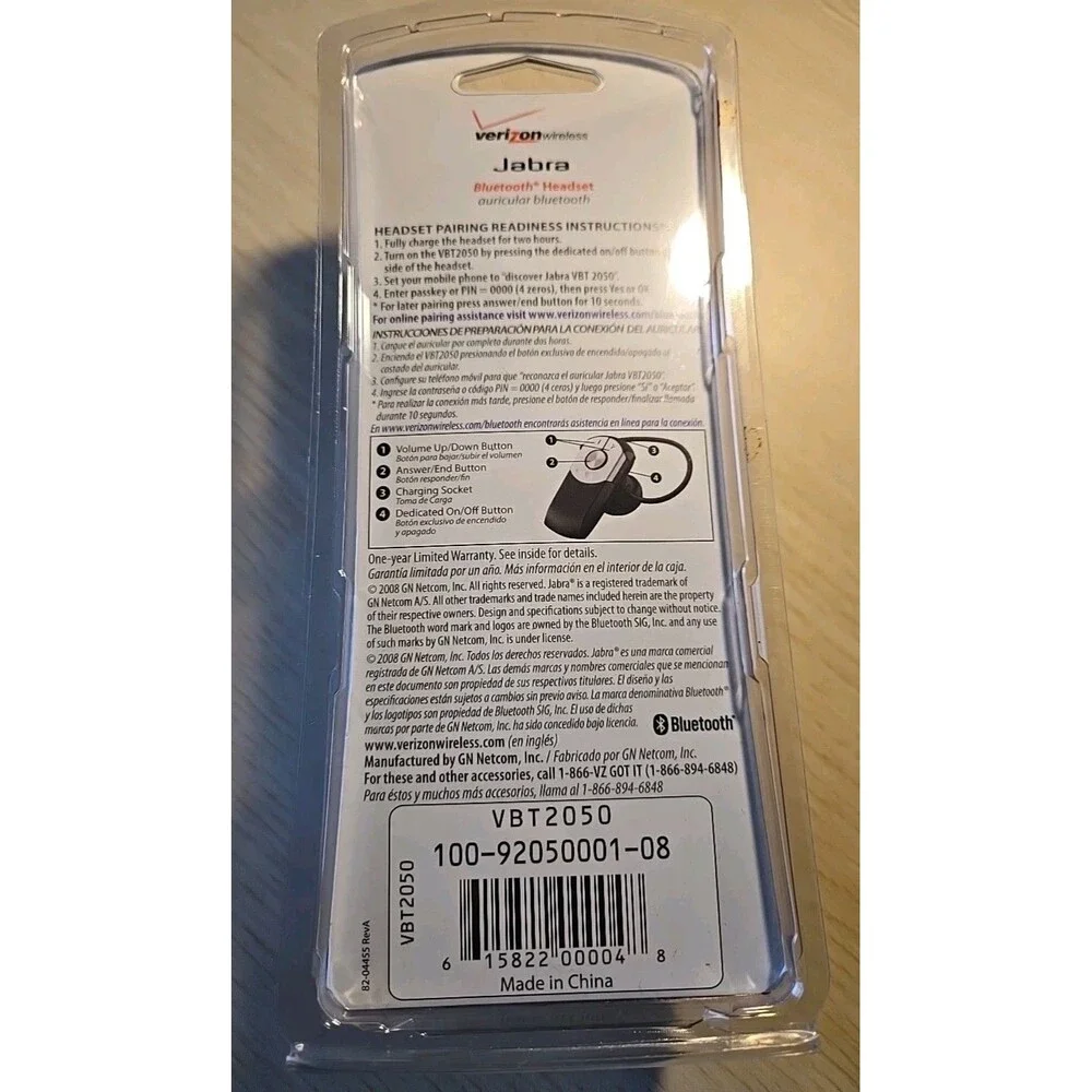 Jabra Universal Bluetooth Headset, New Sealed Compatible w/ Most Bluetooth Phone